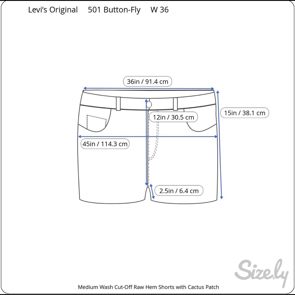 Levi’s Original 501 Cut-Off Shorts with Raw Hem - Picture 6 of 6